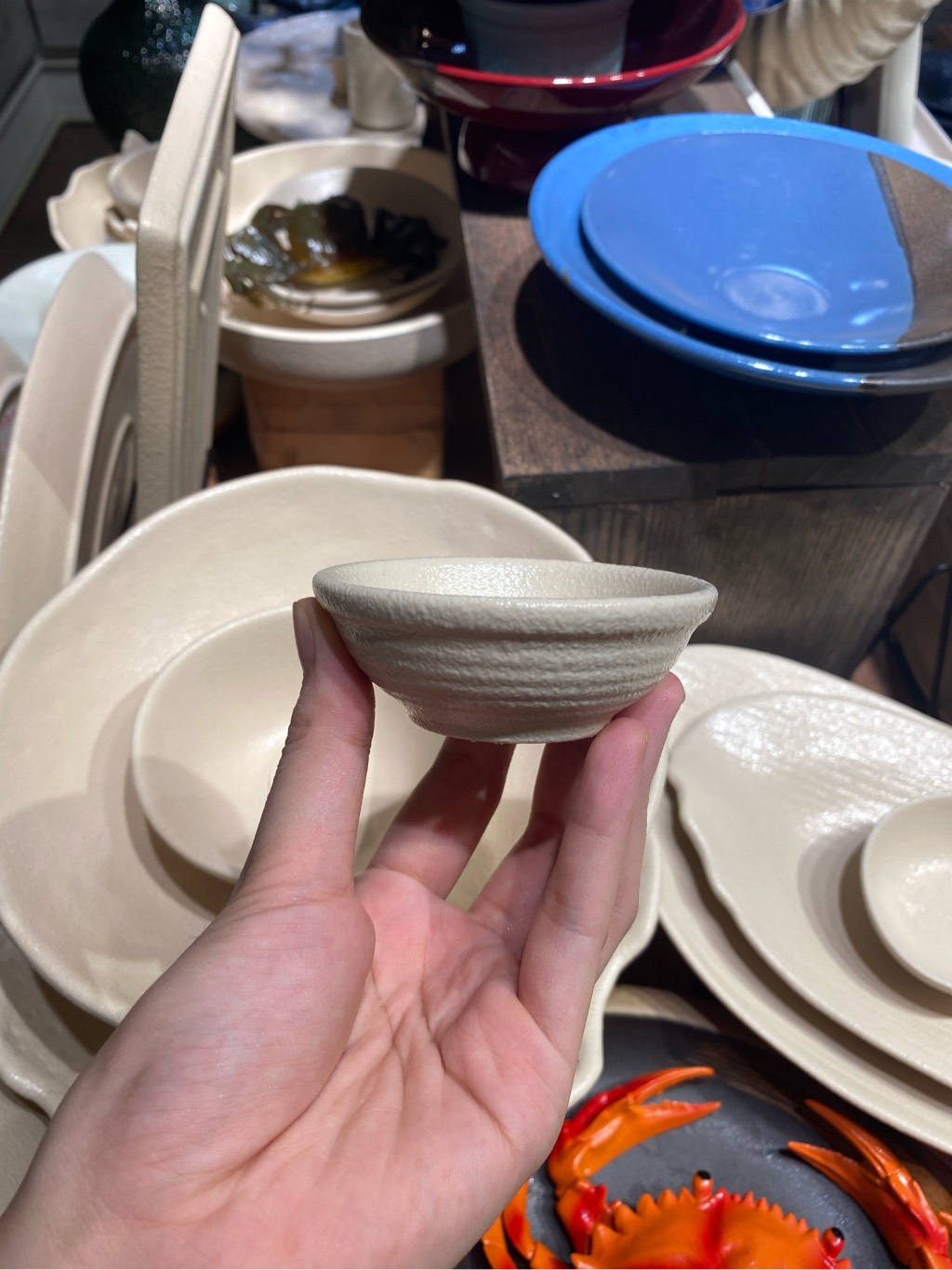 Chén chấm 8cm màu be