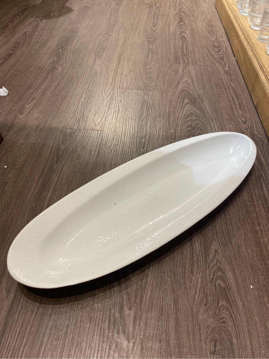 Dĩa oval 55x19 cm tuyết trắng