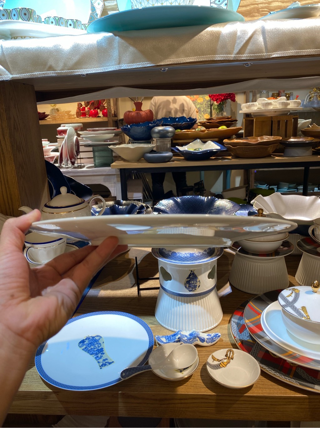 Đĩa nông 12inch Blue and white