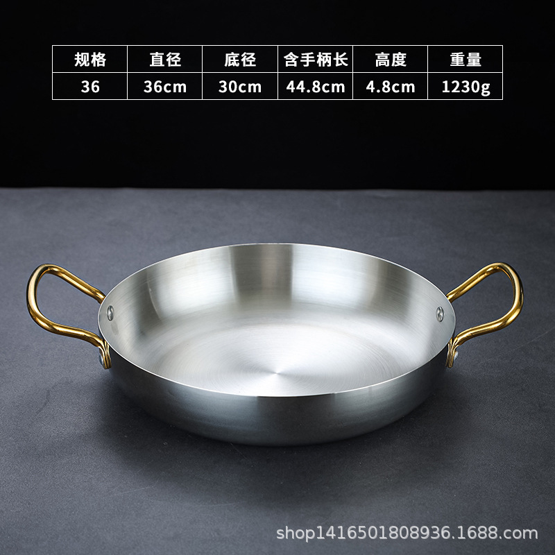 Chảo 2 Quai Đáy Bằng Inox 304