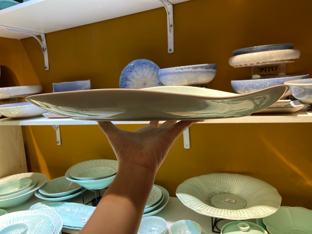 Đĩa cá 16inch xanh khảm