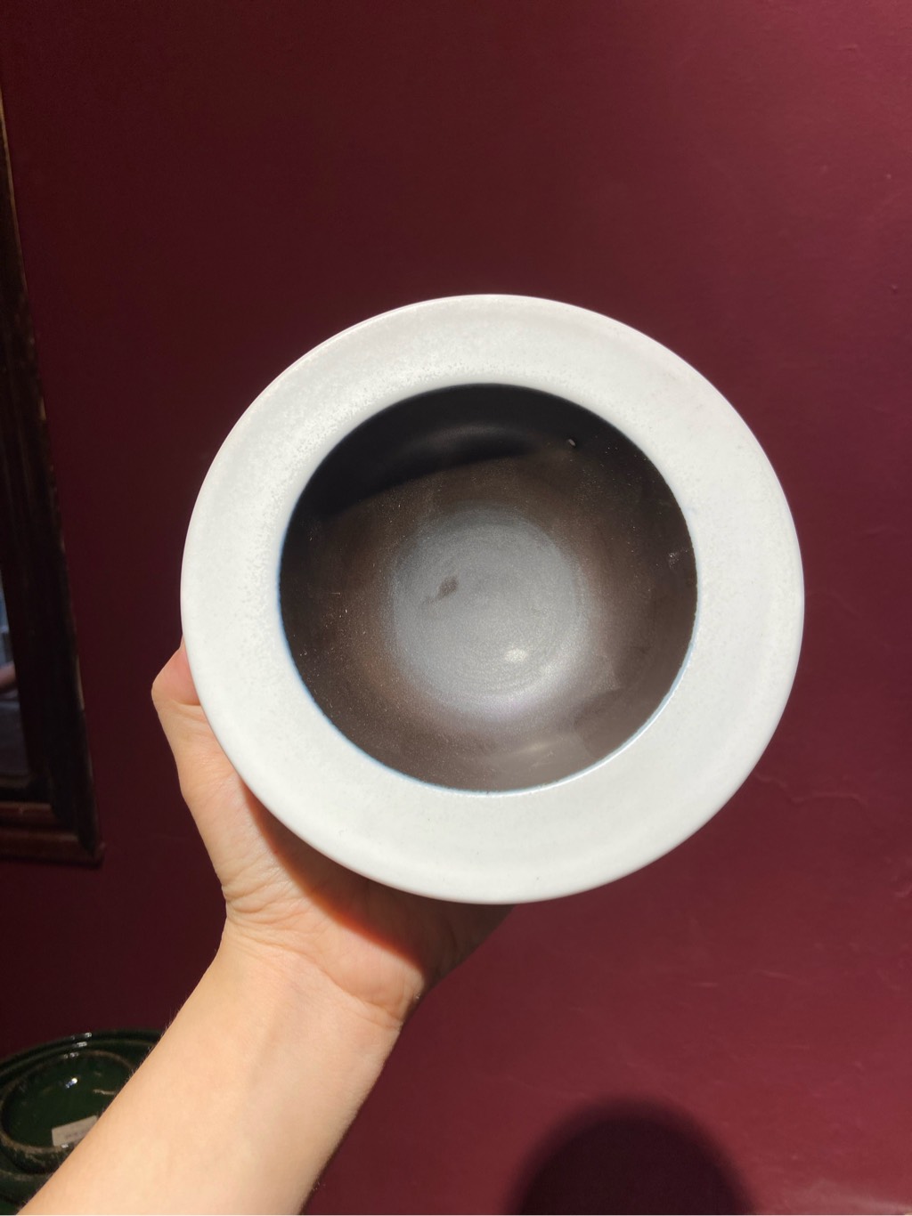 Bát tròn dày 6inch trắng vệt hồng