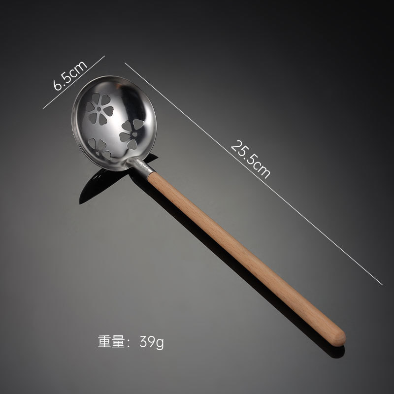 Muôi Cán Gỗ Inox 304