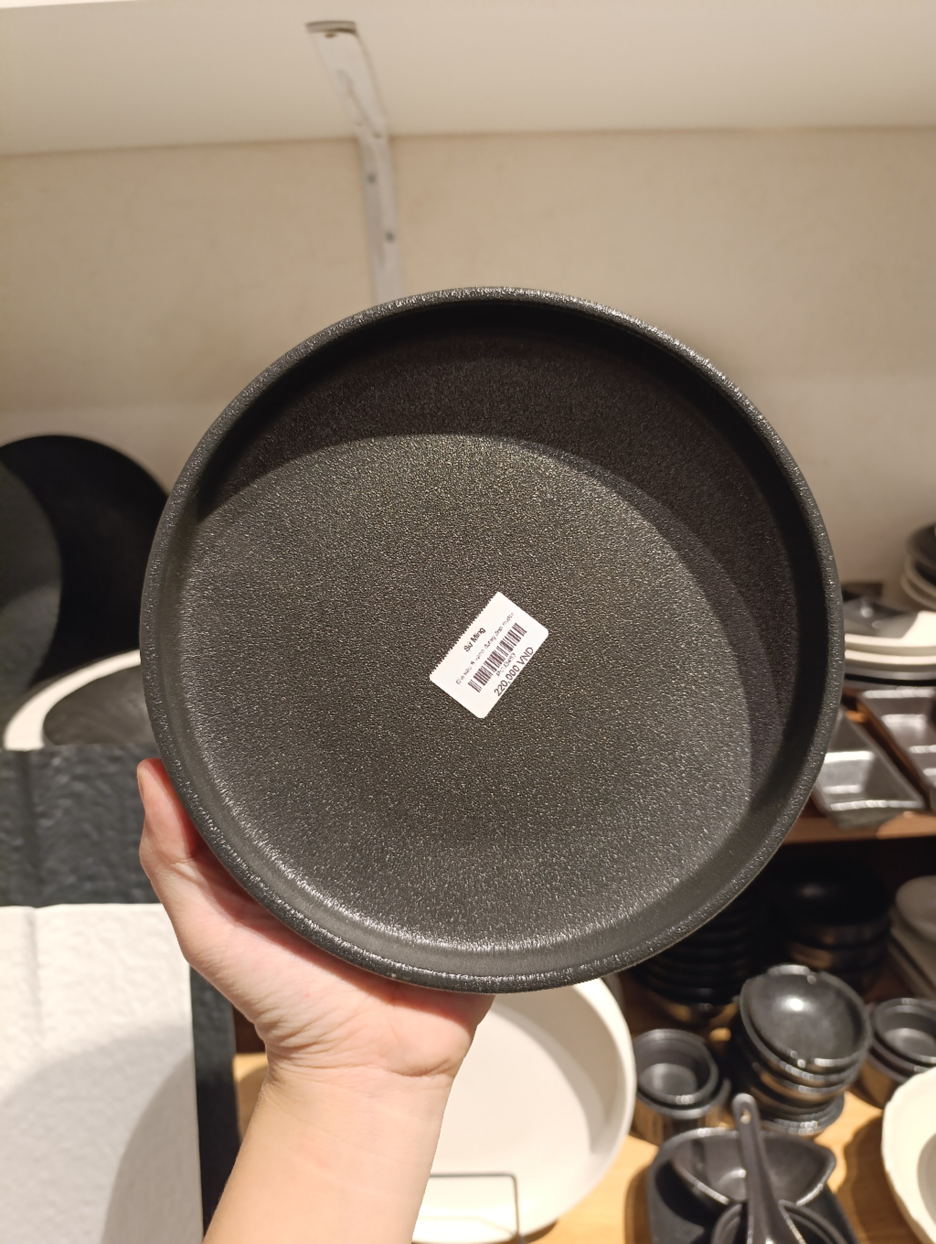 Đĩa sâu 8 vành đứng đen matte