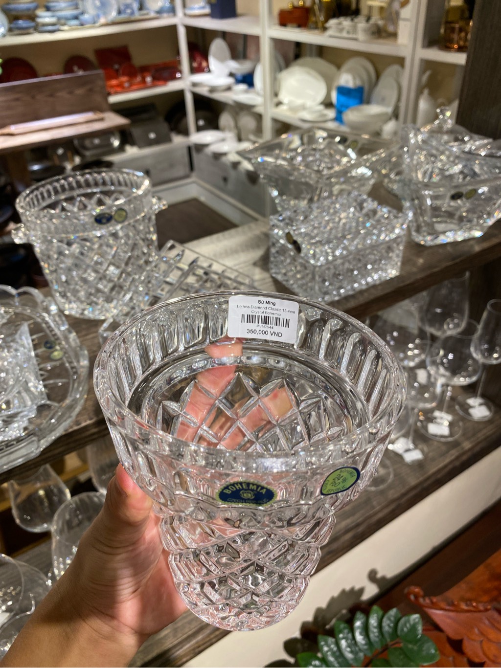 Lọ hoa Diamond Classic 13.4cm Crystal Bohemia