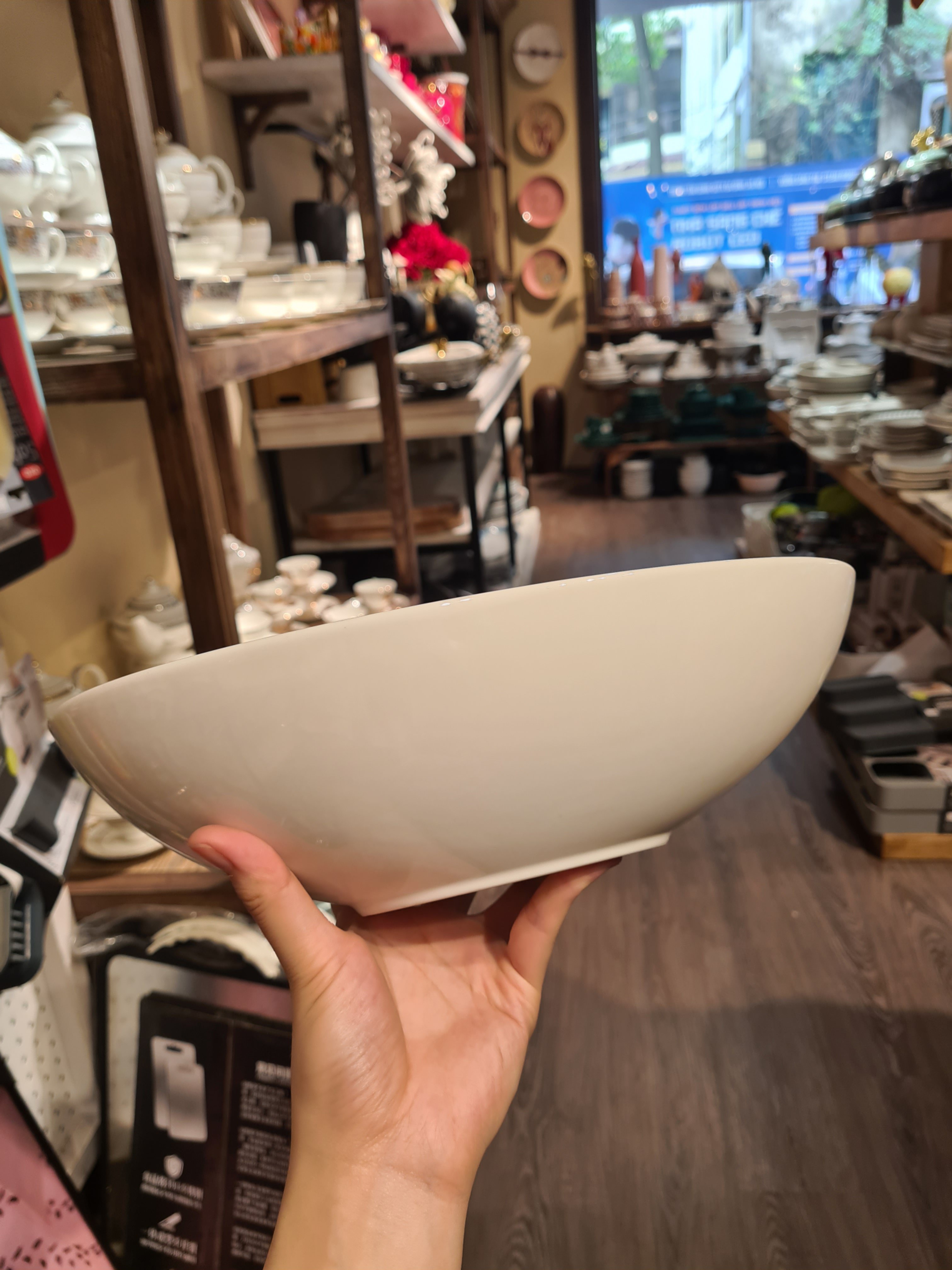 Tô oval sâu lòng 30 cm Trắng Ngà