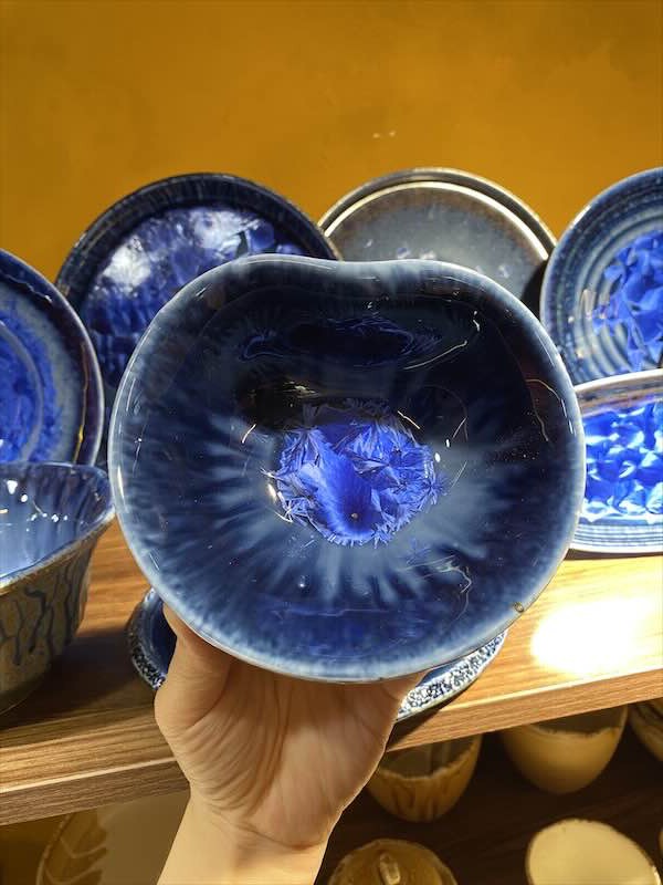 Tô gấp cạnh 6.25inch hoa xanh