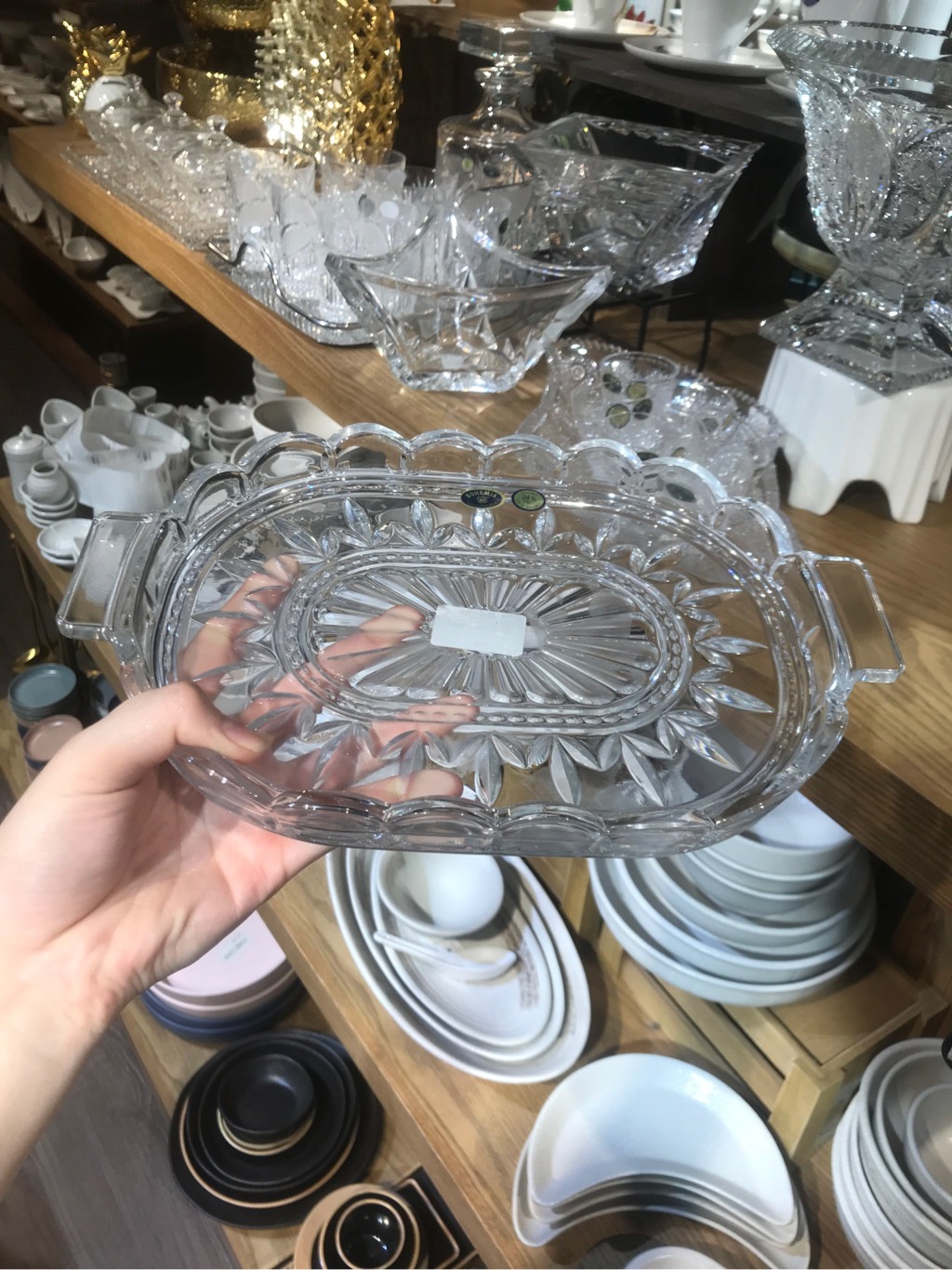 Khay pha lê tulip 29cm