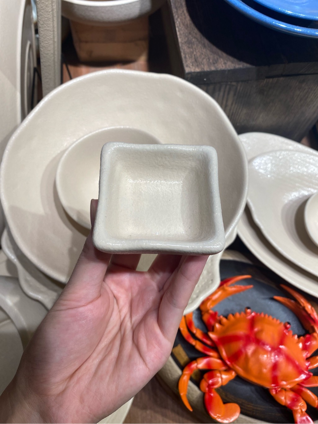Chén chấm vuông 6.3x2.8cm màu be (HĐ)