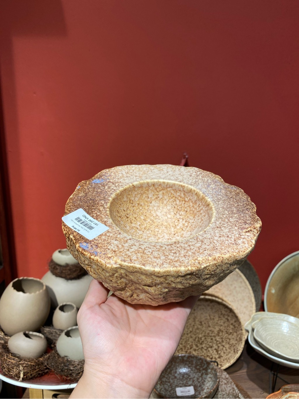 Tô tròn dày be phun nâu