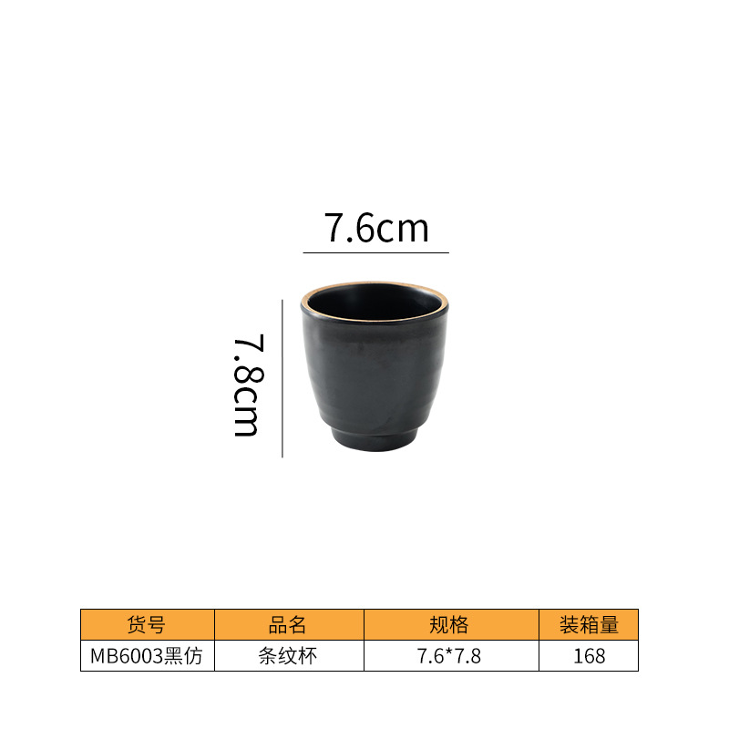 Bát Đĩa Phíp Melamine Đen Viền Cam