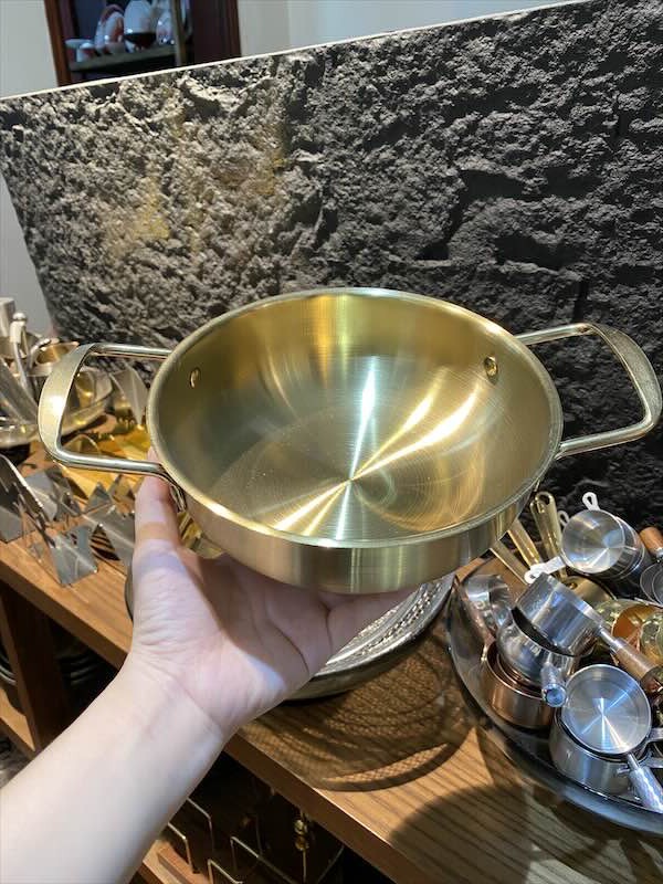 Chảo inox sâu 2 quai