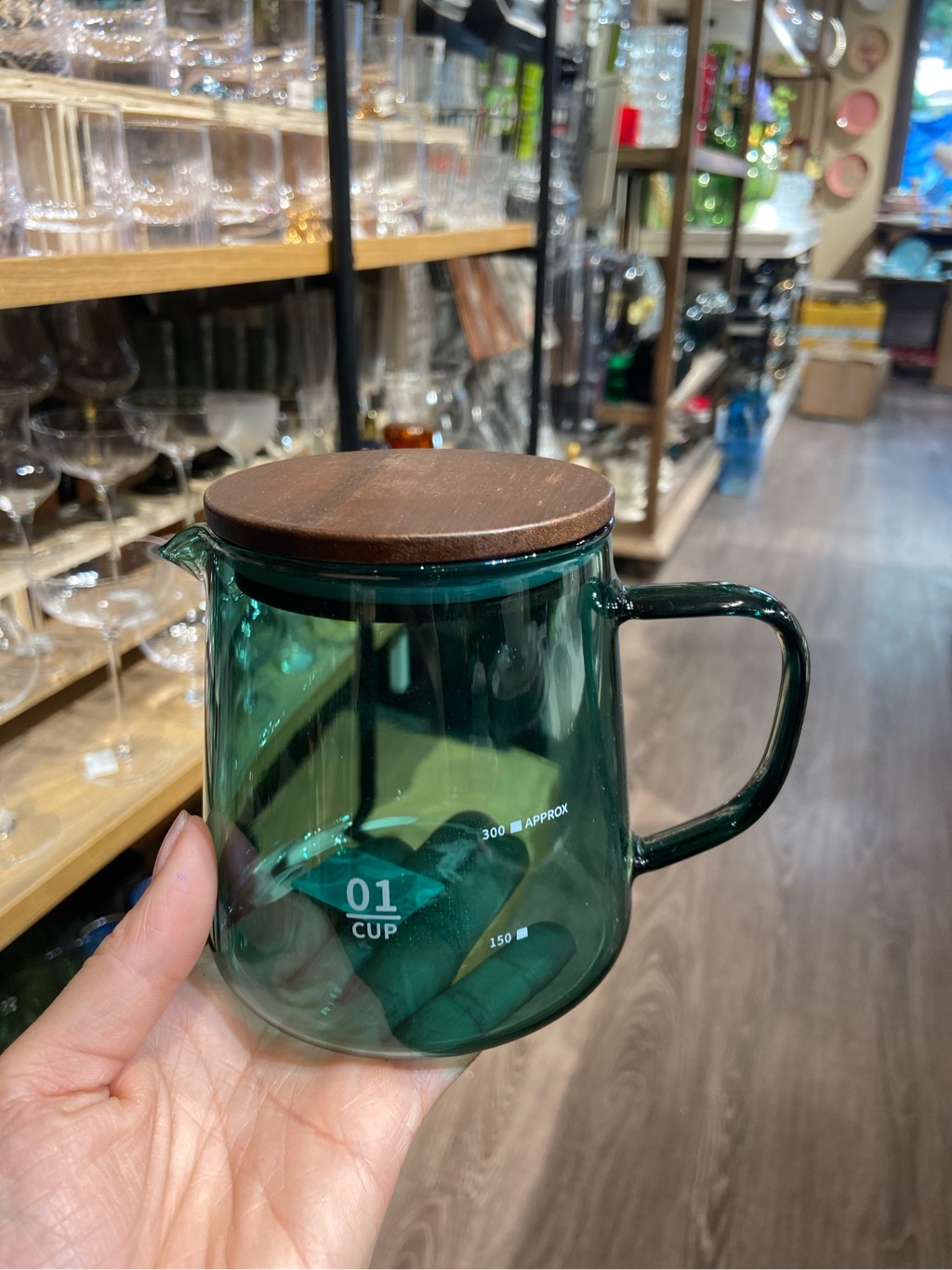 Bình cafe thuỷ tinh màu