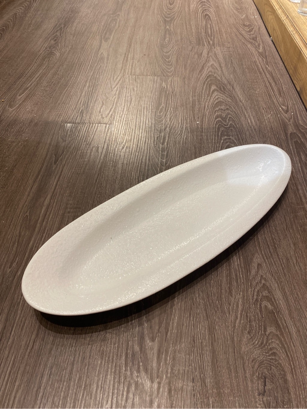 Dĩa oval 46x17 cm tuyết trắng