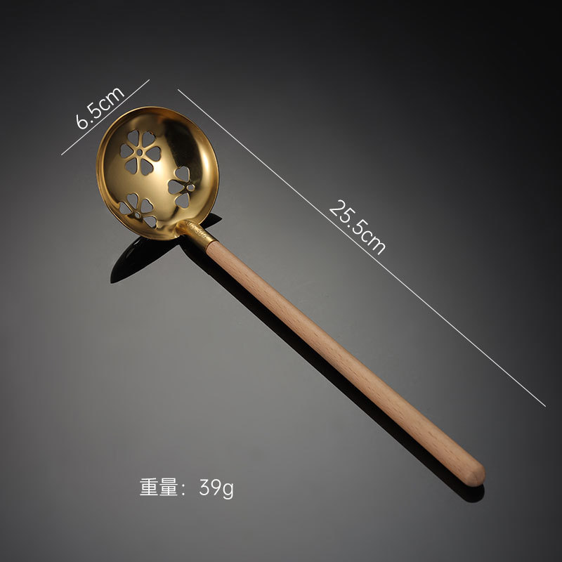 Muôi Cán Gỗ Inox 304