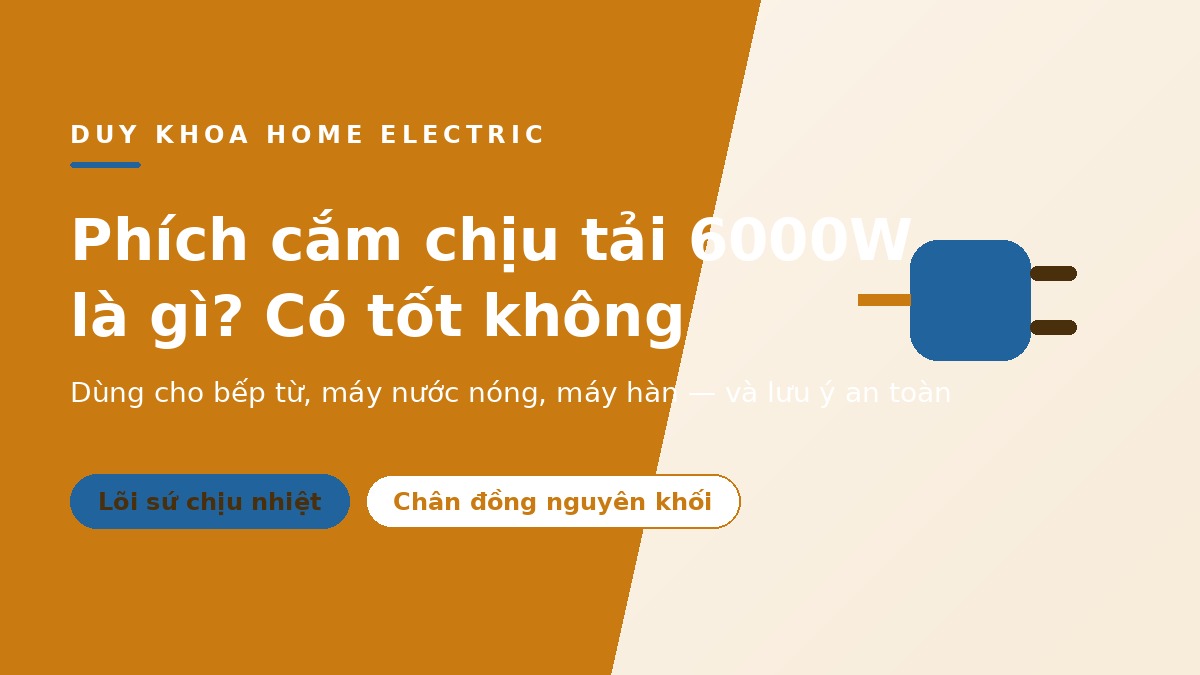 Phích cắm chịu tải 6000W là gì? Có tốt không, dùng cho thiết bị nào
