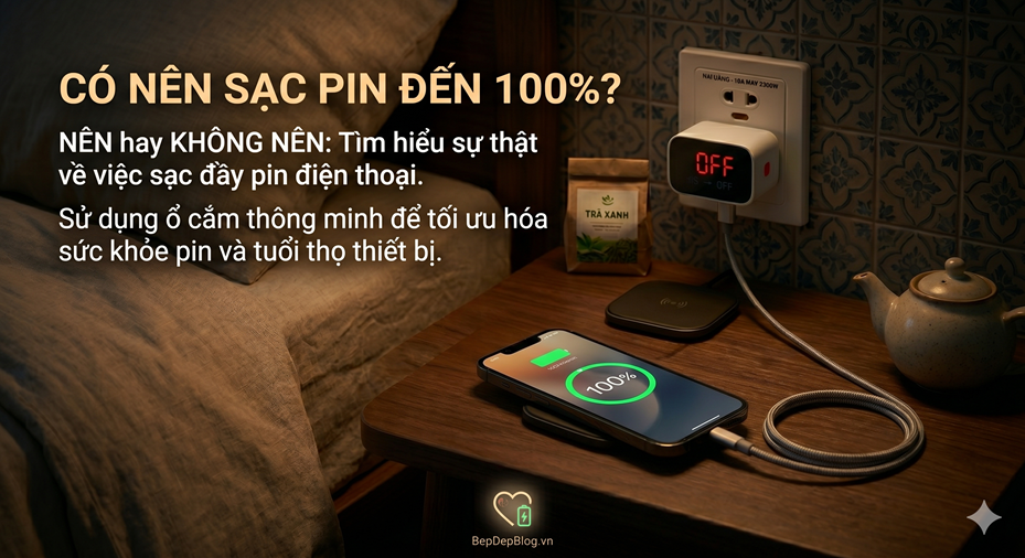 Có nên sạc pin đến 100%?