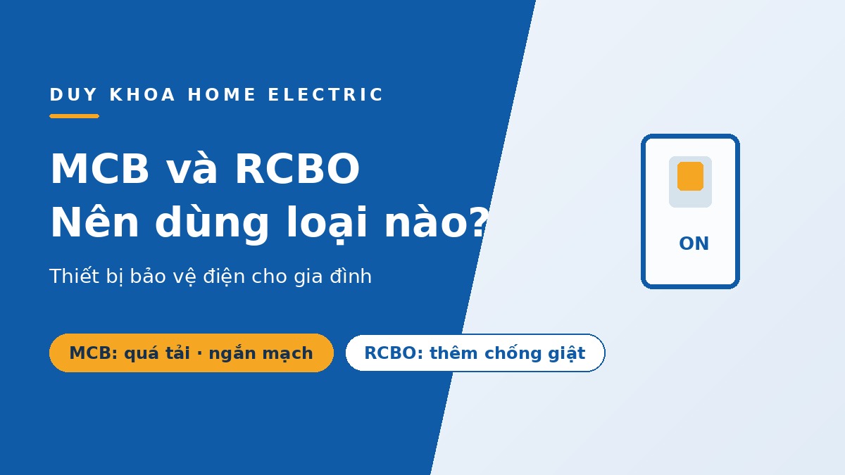So sánh MCB và RCBO: Gia đình nên dùng loại nào cho an toàn?
