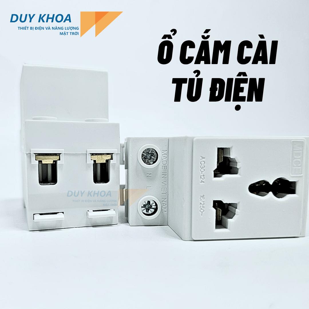 Ổ Cắm Gài Tủ Điện - 3 chấu 2 chấu Dòng 16A DIN Rail