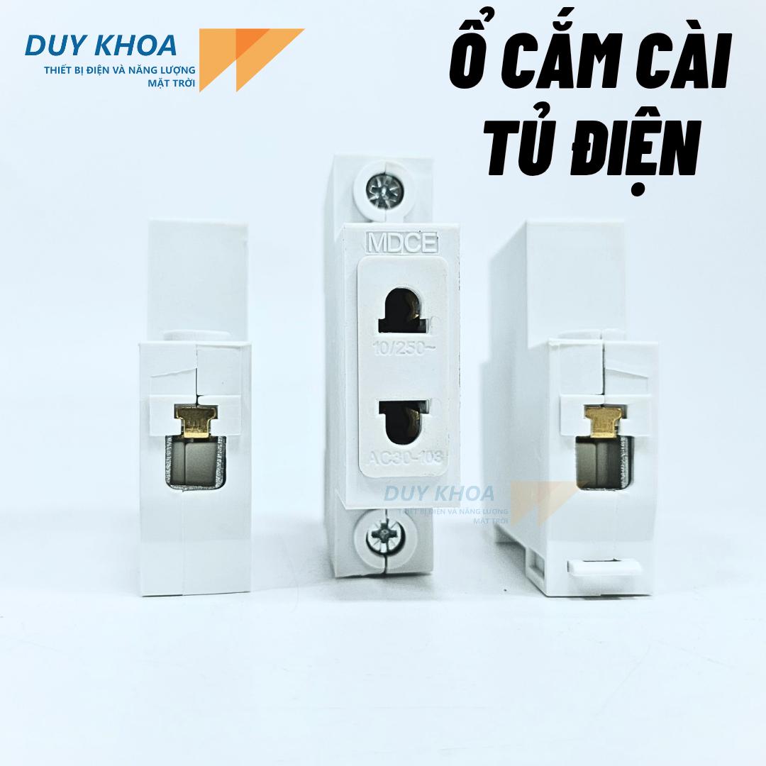 Ổ Cắm Gài Tủ Điện - 3 chấu 2 chấu Dòng 16A DIN Rail