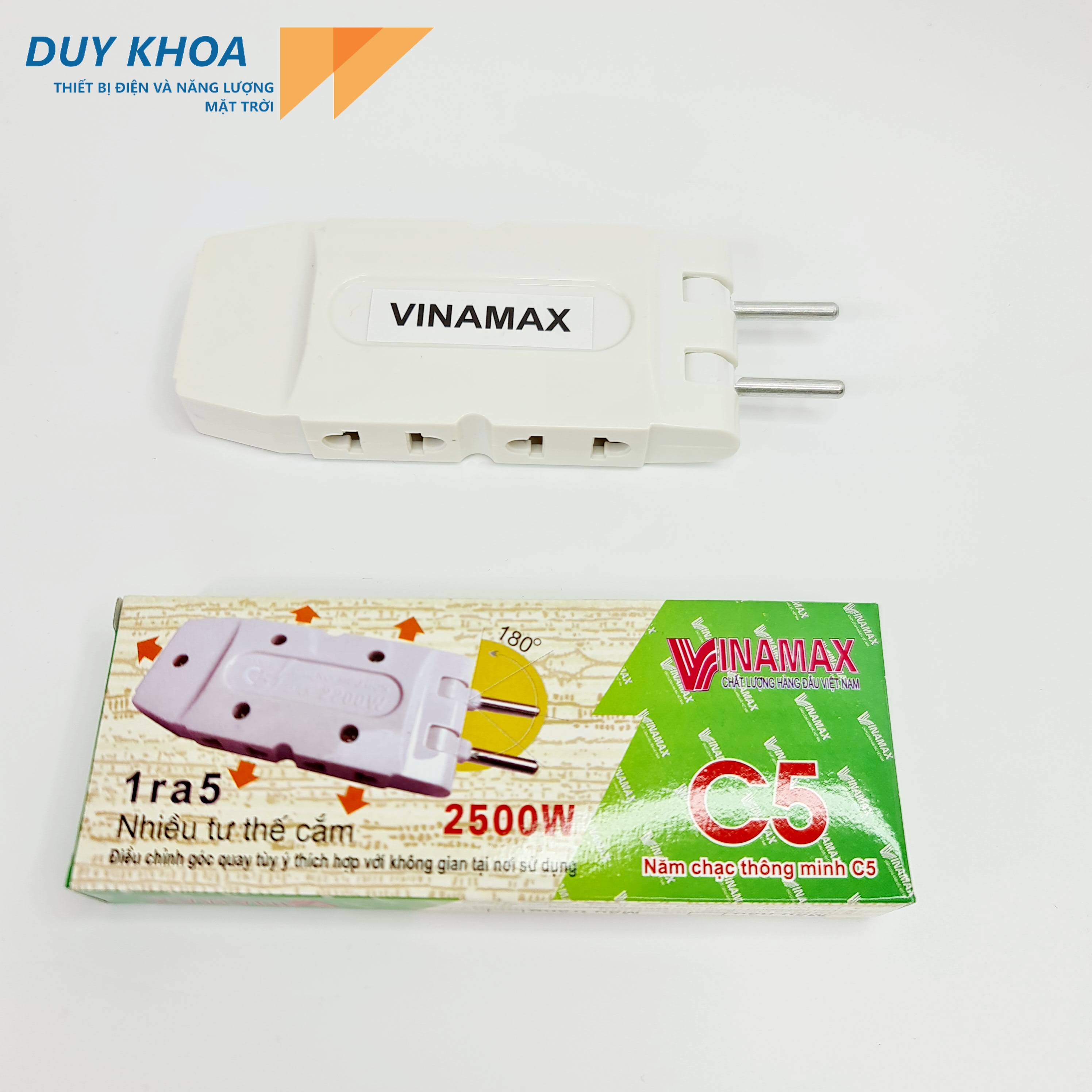 Ổ CẮM ĐIỆN CHIA 5 CHỈNH ĐƯỢC NHIỀU HƯỚNG 180 ĐỘ VINAMAX