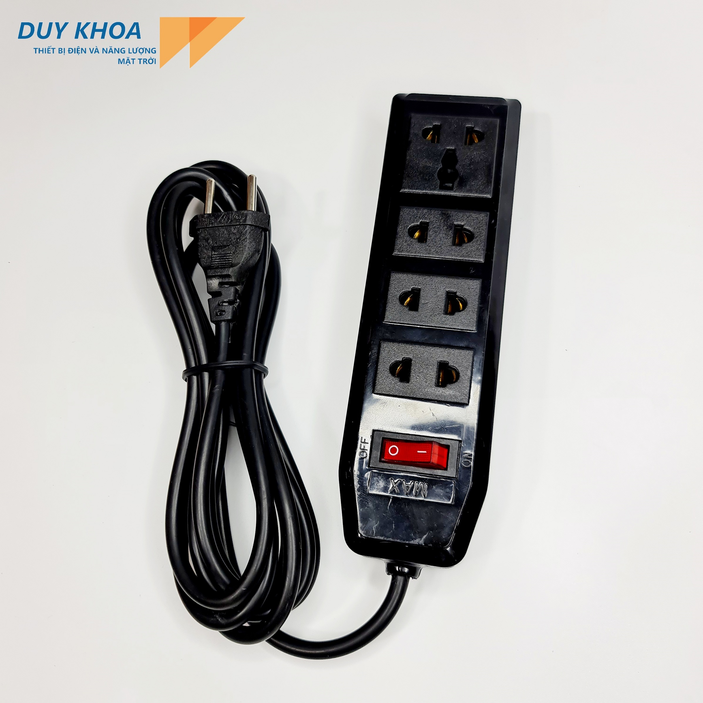 Ổ Cắm Điện 4 Lỗ cắm Màu Đen Vinamax