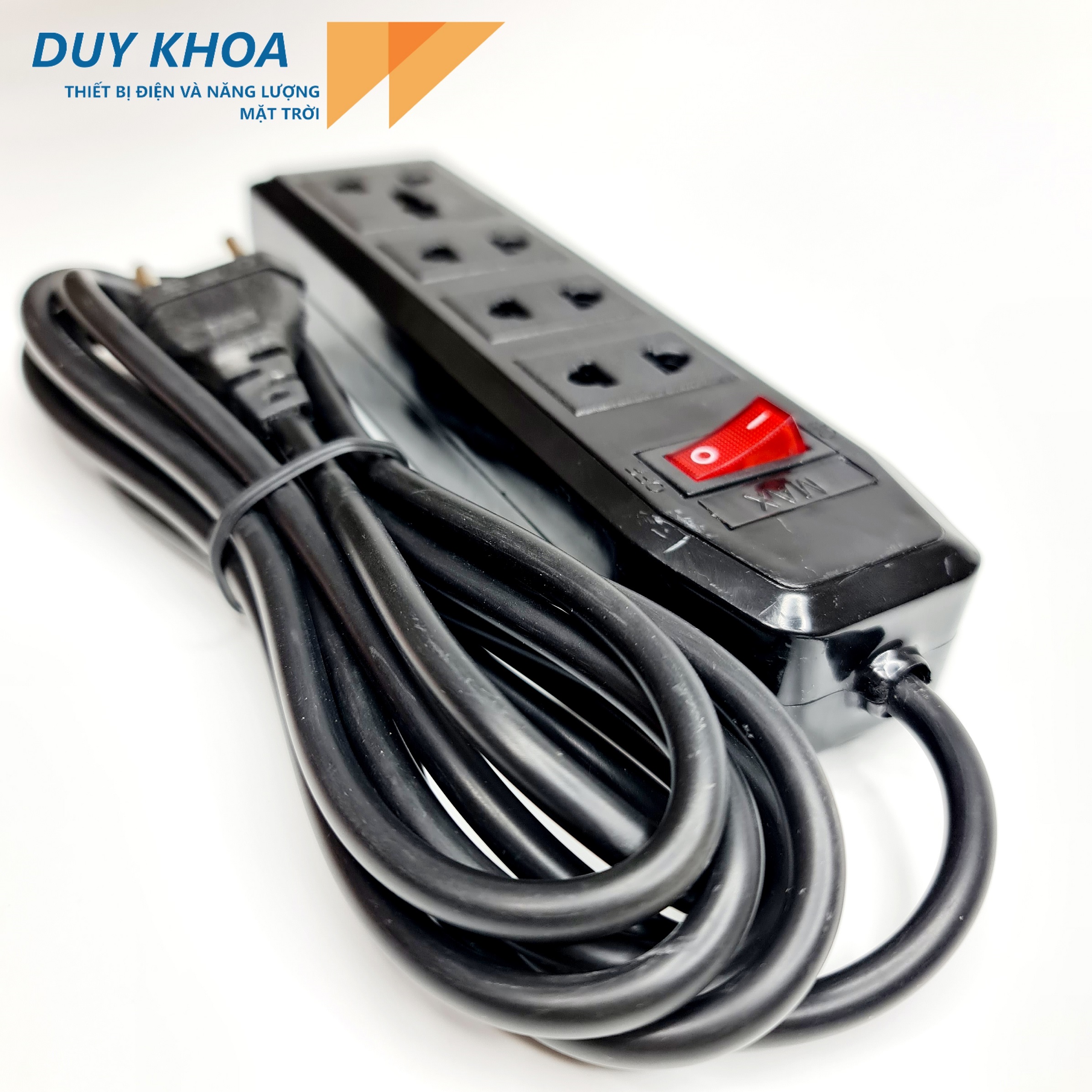 Ổ Cắm Điện 4 Lỗ cắm Màu Đen Vinamax