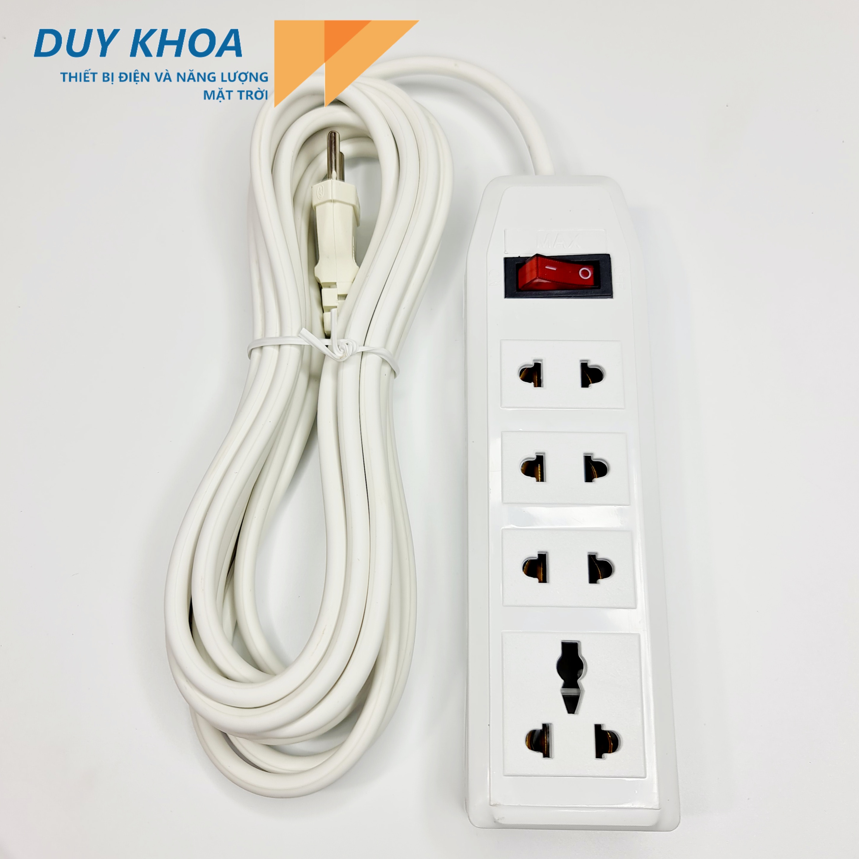 Ổ Cắm Điện 4 Lỗ cắm Màu Trắng Vinamax