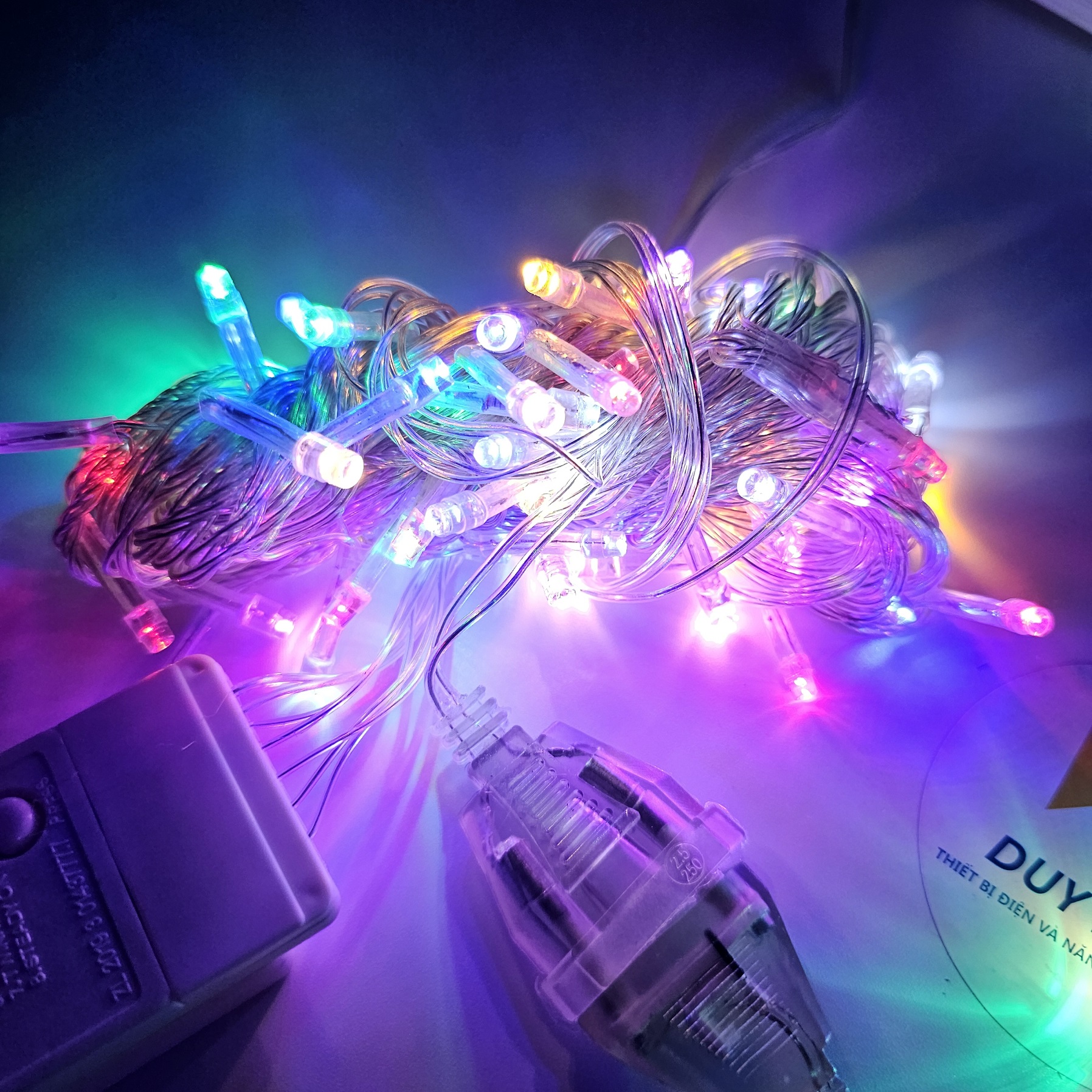 Dây Đèn Led Chớp Nháy dài 8m Nhiều Màu Loại tốt - Đèn Trang Trí Noel, Giáng Sinh, Ngày Lễ Tết