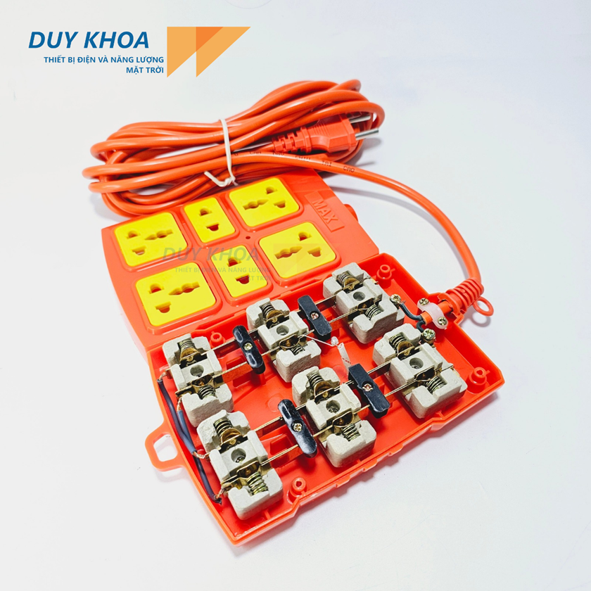 Ổ cắm điện 6 lỗ lõi sứ Vinamax Không dây, dây 3m, dây 5m 4000W | Máy giặt, tủ lạnh