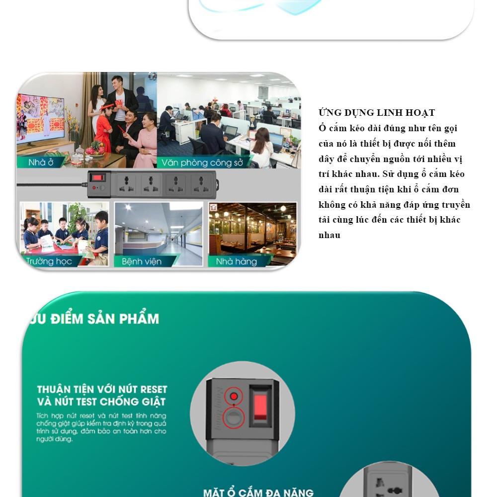 Ổ cắm chống giật Rạng Đông Chống quá tải và chống dòng rò tiêu chuẩn chất lượng