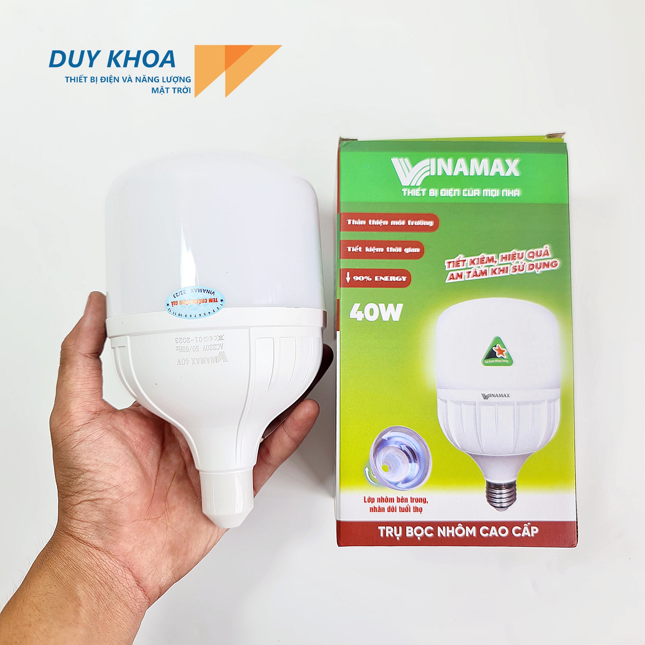 Đèn Bulb trụ bọc nhôm VINAMAX 40W