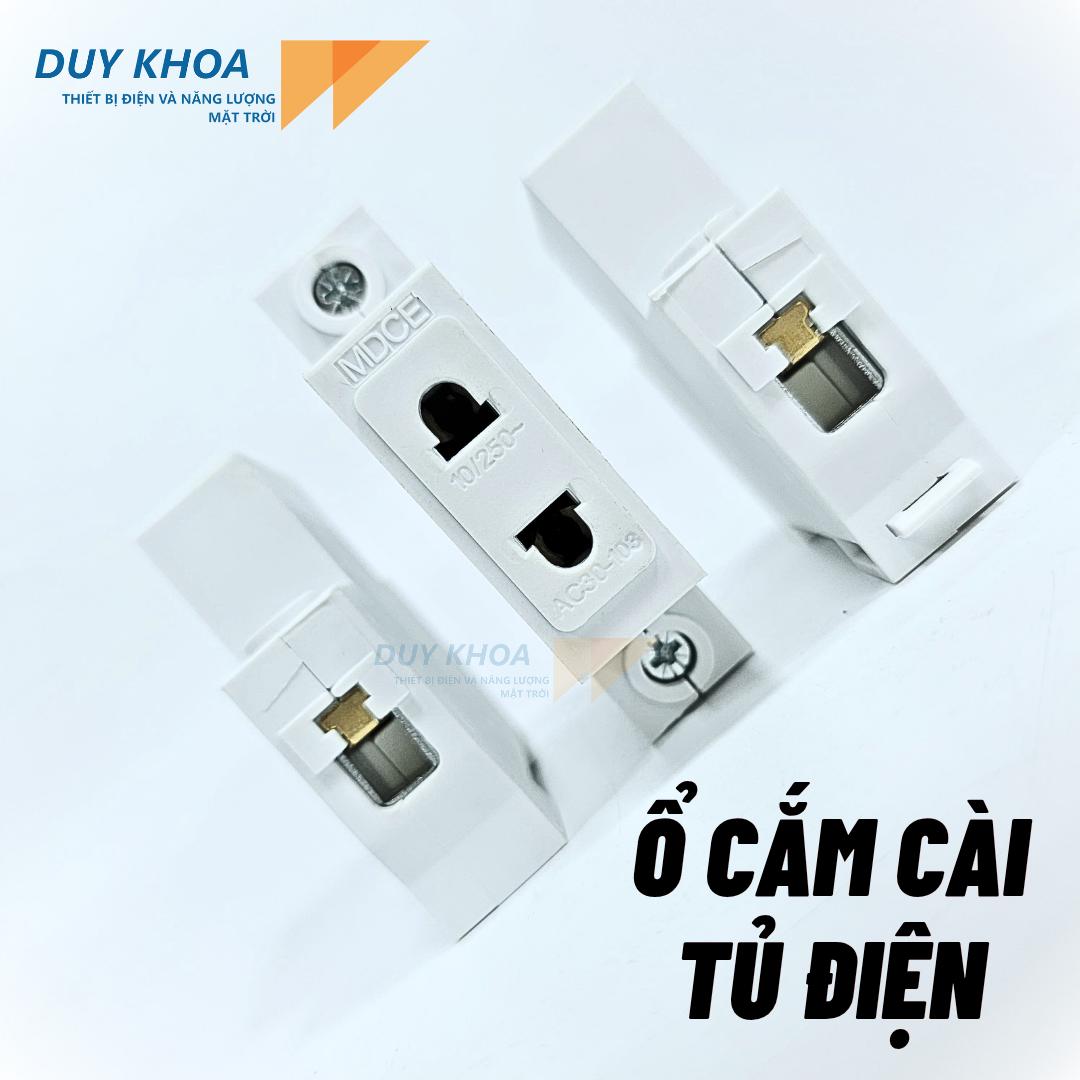 Ổ Cắm Gài Tủ Điện - 3 chấu 2 chấu Dòng 16A DIN Rail