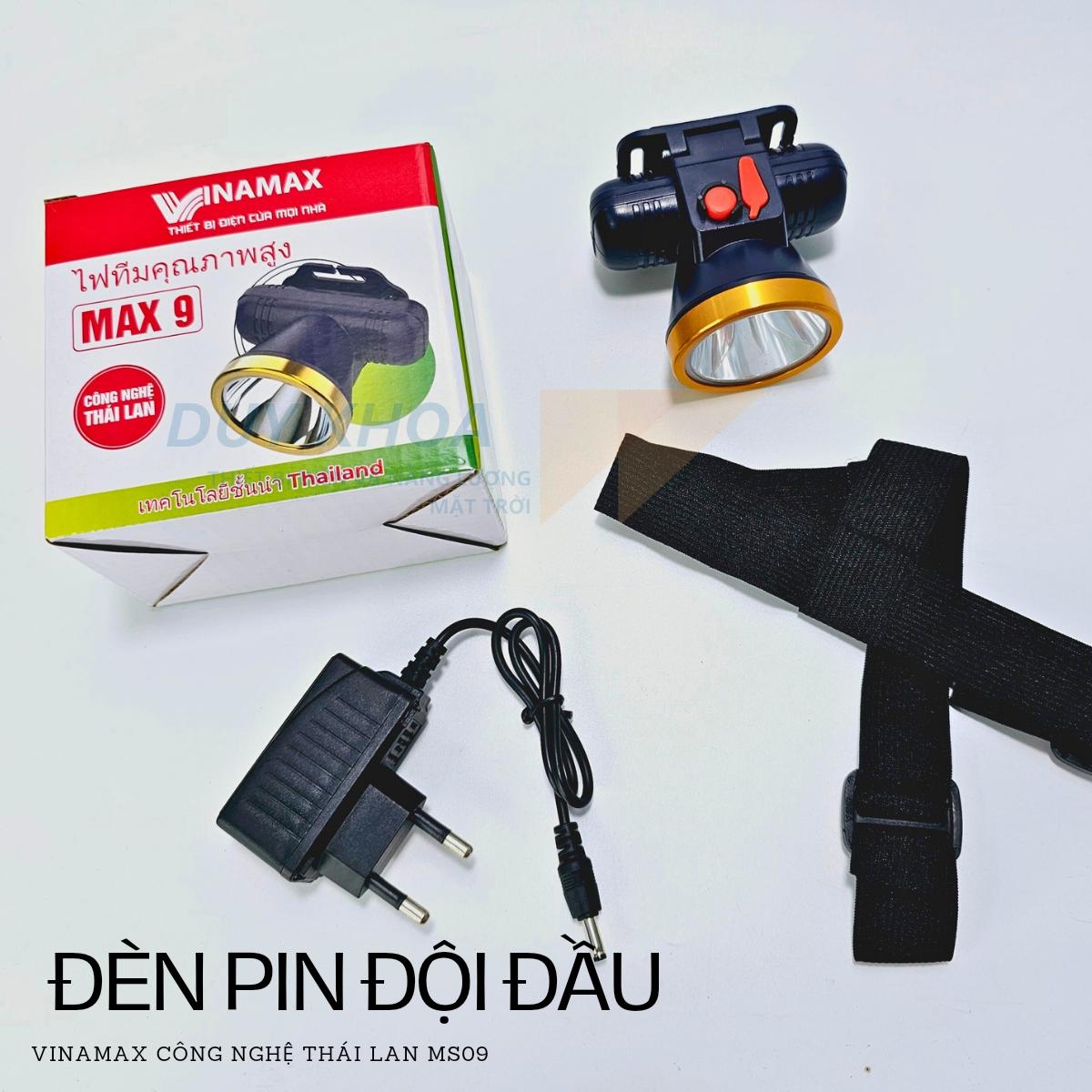 Đèn Pin Đội Đầu Siêu Sáng Chiếu Sáng Chuyên Dụng Cho Chạy Bộ, Cắm Trại, Sữa chữa khu vực không có điện MS09 Vinamax