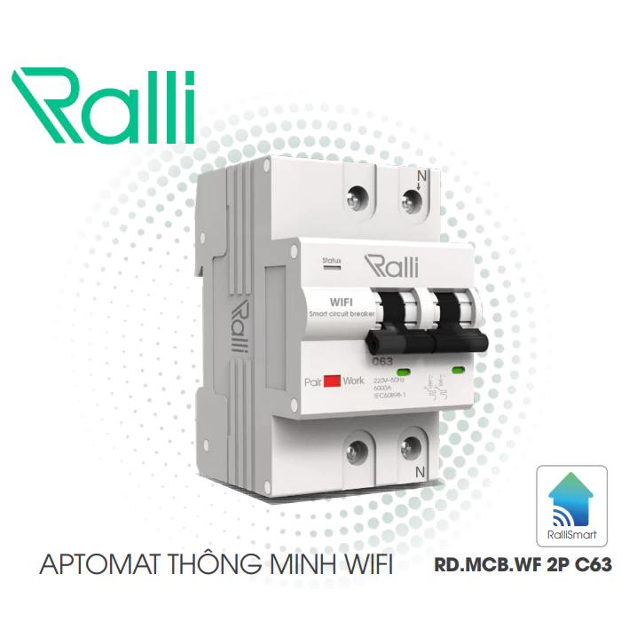 Aptomat WIFI 63A Thông minh Rạng Đông - Điều khiển tắt mở qua điện thoại, theo dõi công suất điện qua điện thoại aptomat  điều từ xa