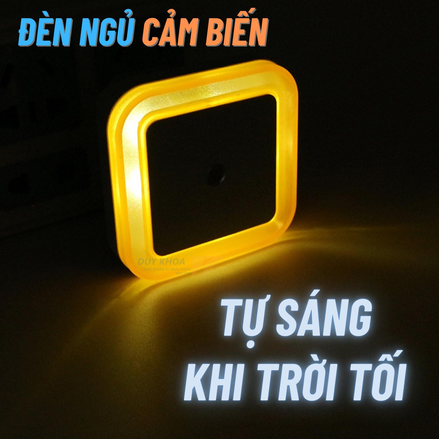 Đèn ngủ cảm biến tự sáng khi trời tối tự tắt khi trời sáng, ánh sáng dịu nhẹ gắn phòng ngủ cầu thang treo tường