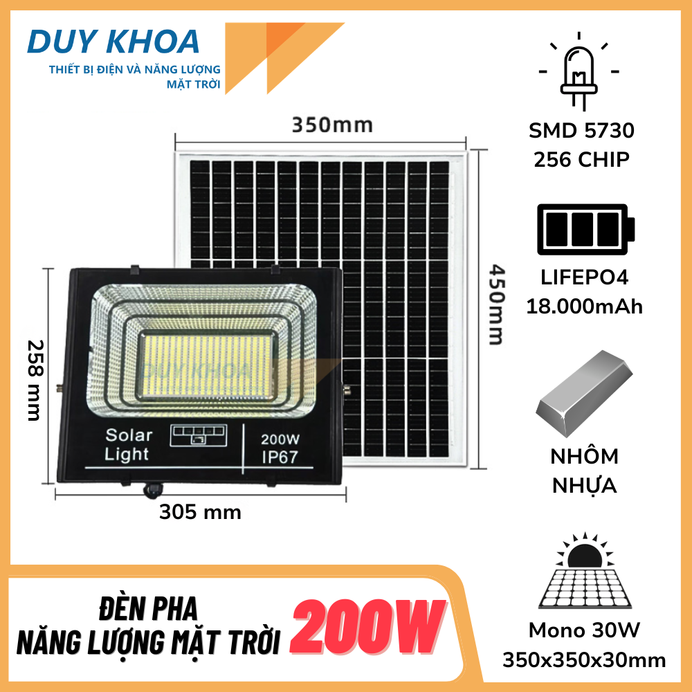 Đèn Pha Năng Lượng Mặt Trời FD Loại B