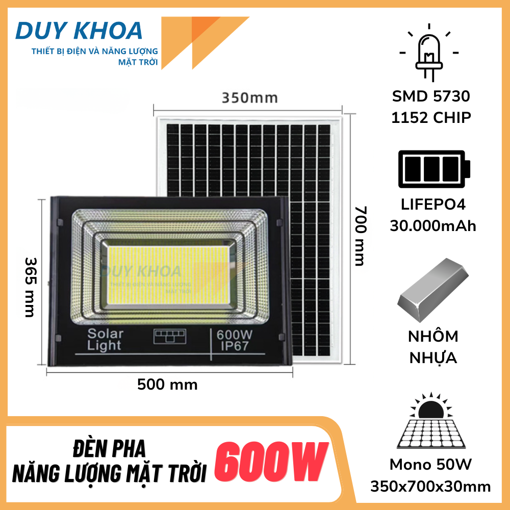 Đèn Pha Năng Lượng Mặt Trời FD Loại B