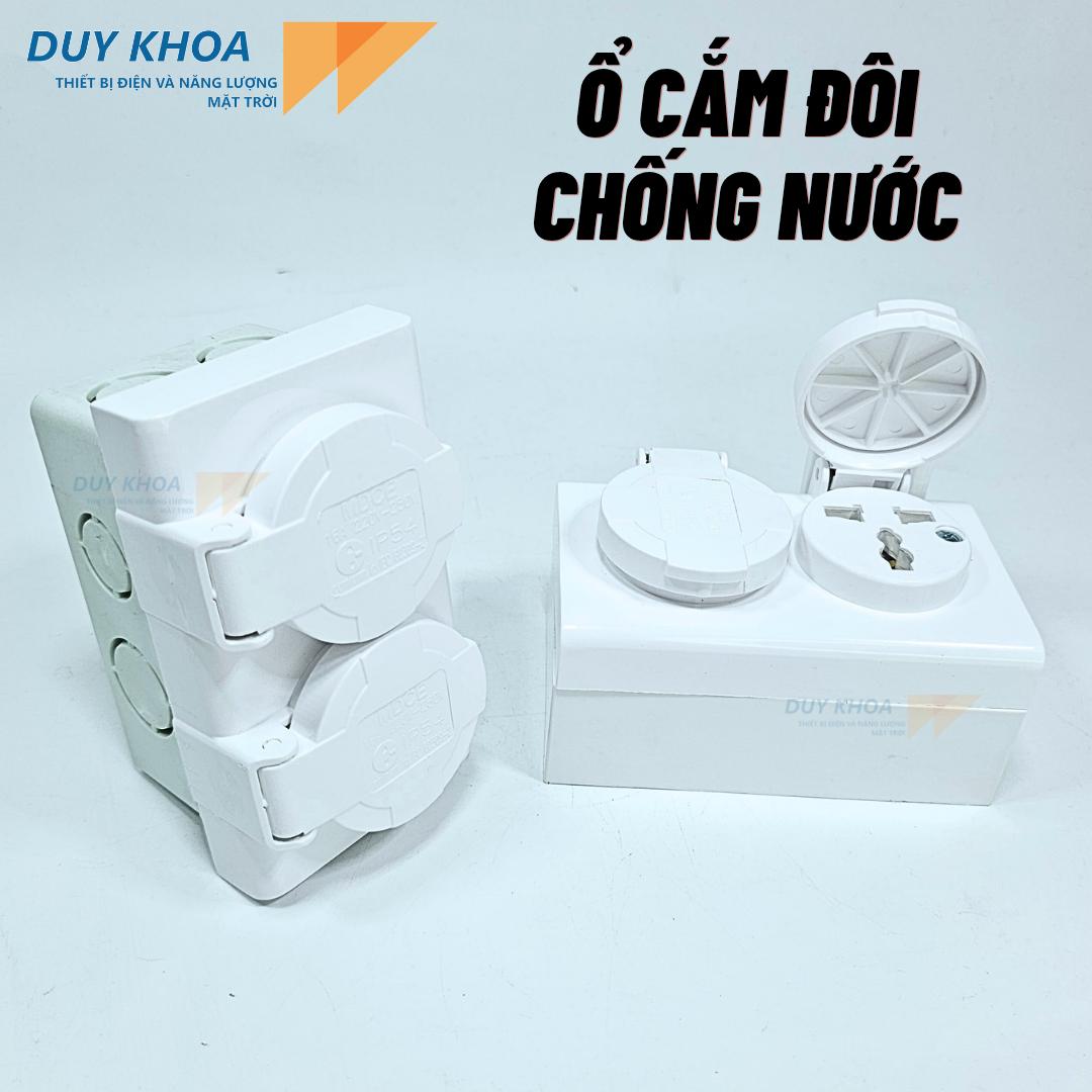 Ổ Cắm Đôi 3 Chấu Có Tiếp Địa Chống Nước IP54 32A/220V-250V MDCE