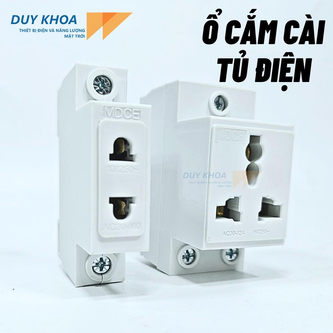 Ổ Cắm Gài Tủ Điện - 3 chấu 2 chấu Dòng 16A DIN Rail
