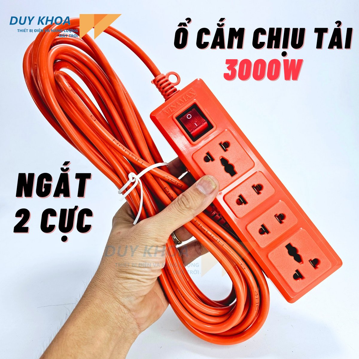 Ổ cắm 4 lỗ có công tắc ngắt 2 cực 2E chịu tải Vinamax