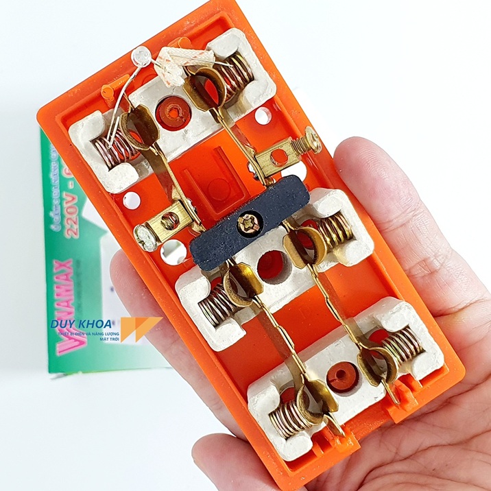 Ổ Cắm Điện Đế Cam Chịu Tải 3 Lõi Sứ Có màng che Và Không Màng Che Vinamax