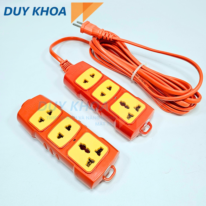 Ổ cắm 3 lõi sứ Hinoki dây 3m 5m 2x1.5 an toàn chịu nhiệt