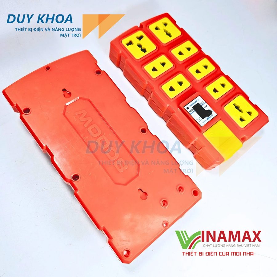 Ổ cắm điện chịu tải 8 lõi sứ Vinamax CB30A lõi sứ chống cháy nhựa chống vỡ