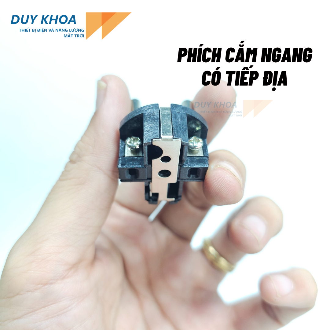 Phích cắm điện cắm kiểu ngang có tiếp địa MDCE
