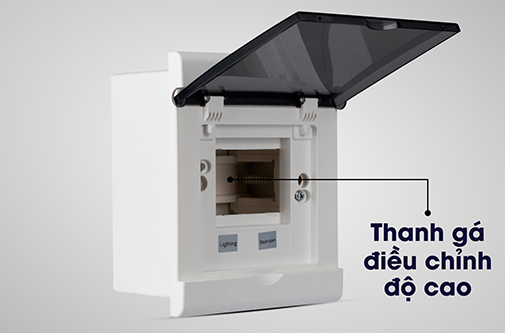 Tủ điện âm tường Rạng Đông Đế nhựa, mặt ốp - mặt che nhựa ABS - PC chống va đập vượt trội, chịu nhiệt cao, cách điện tốt TAT01