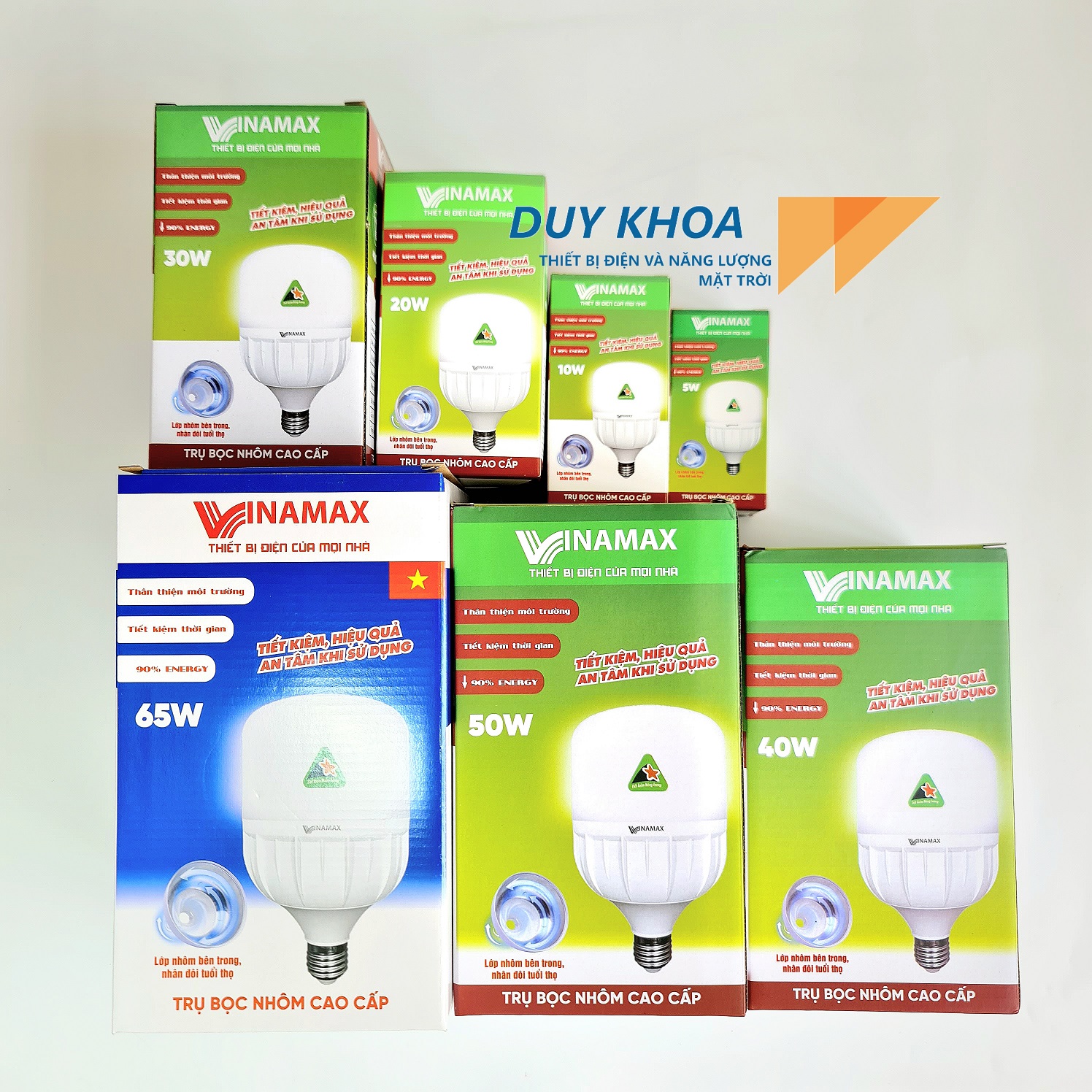 Đèn Bulb trụ nhựa bọc nhôm VINAMAX