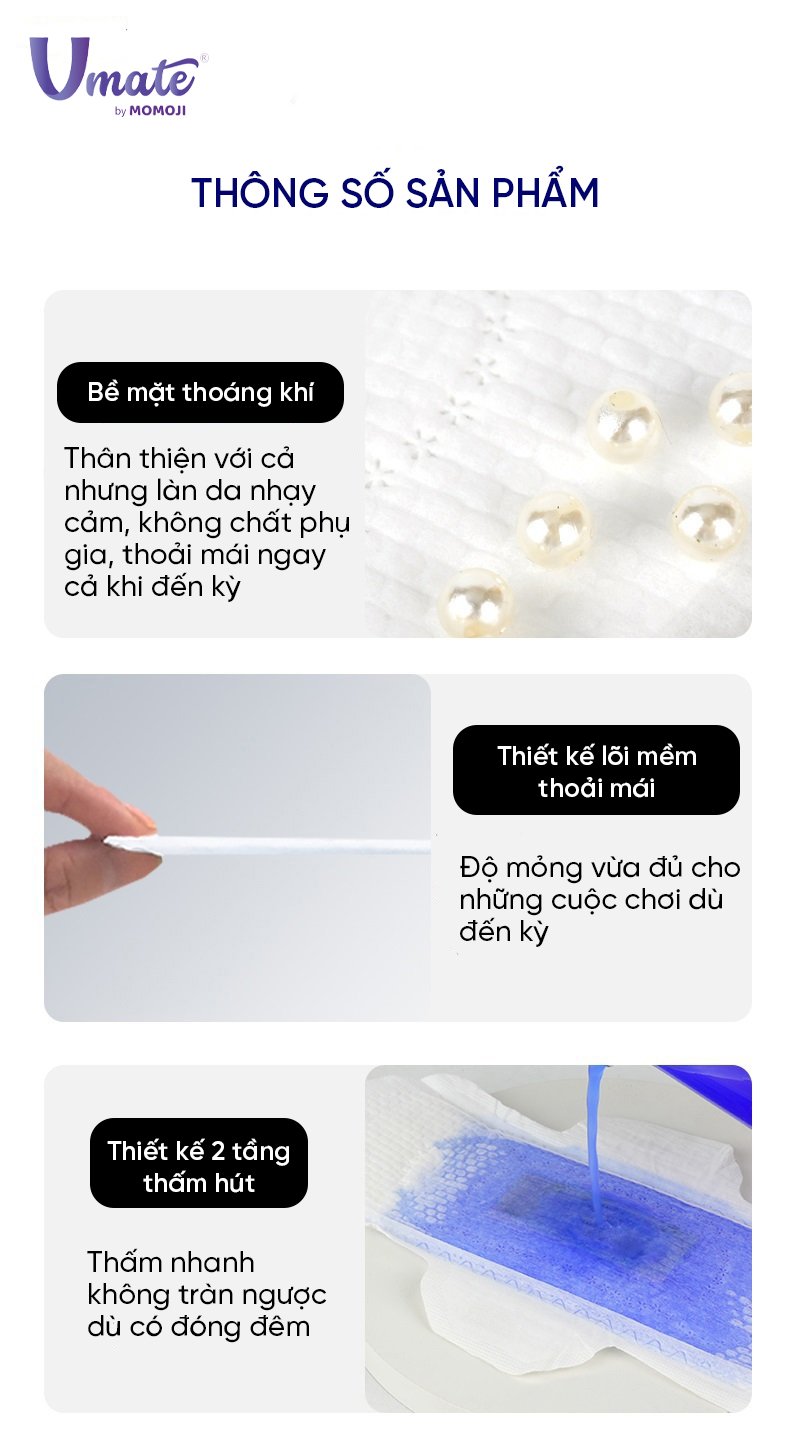 Combo 3 Băng Vệ Sinh Umate Ban Ngày 24.5cm