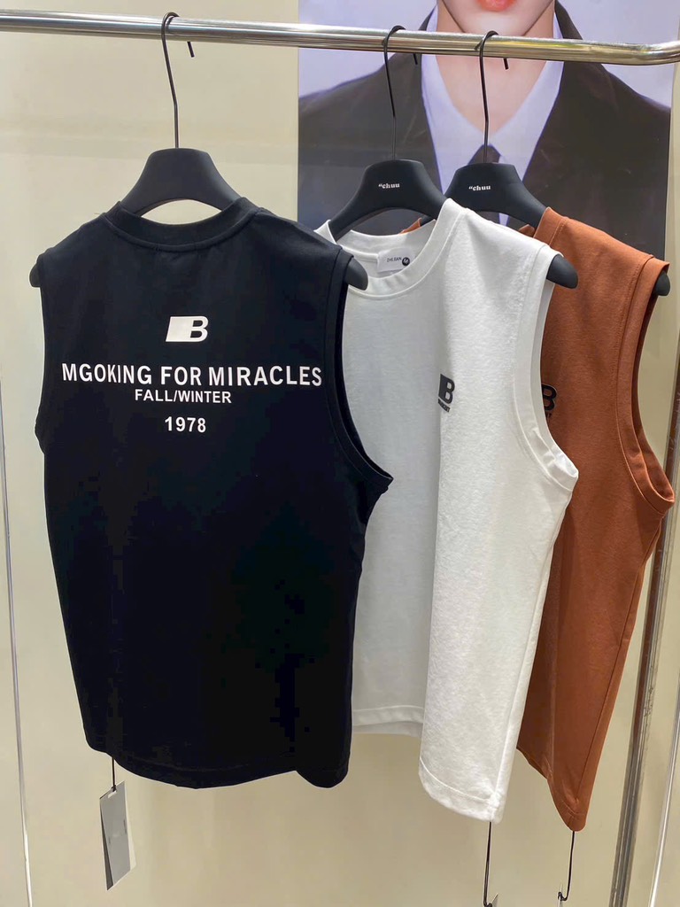Áo tanktop 811 trắng đen