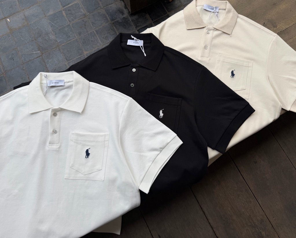 Áo polo ngựa 9639 trắng đne